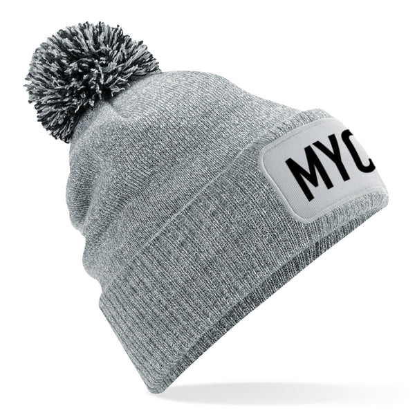 Beanie Winter Pompon MYCOS.me® Grey