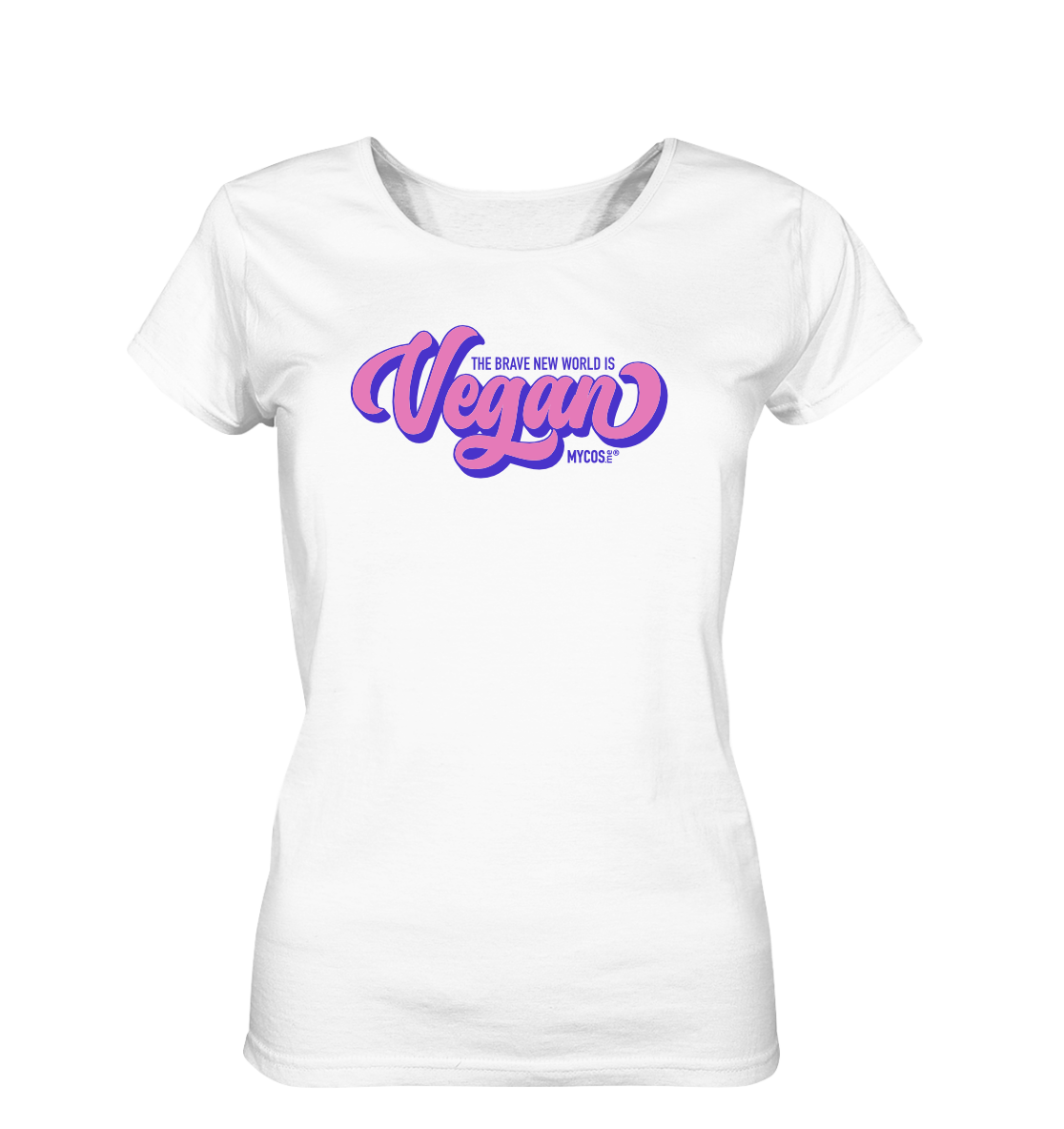 Damen T-Shirt Brave New World is VEGAN
