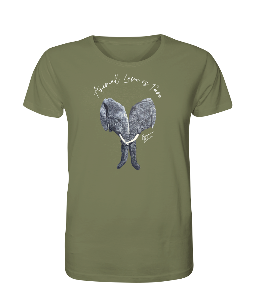 Herren T-Shirt Elefant Love