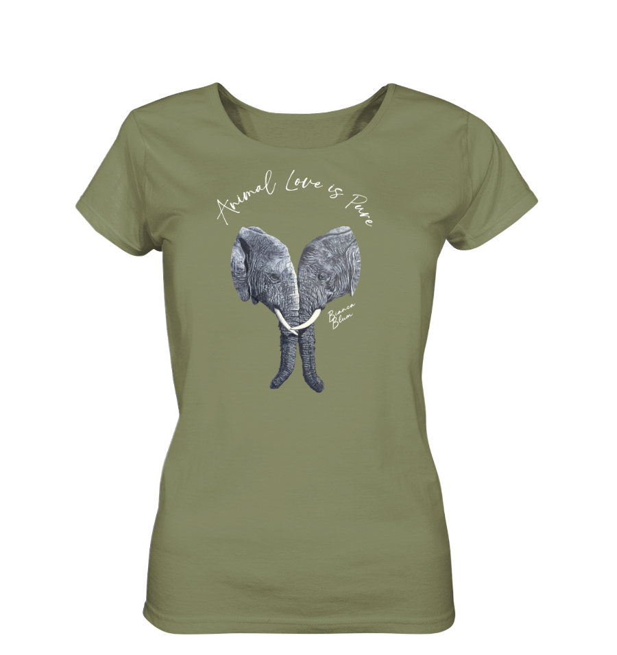 Damen T-Shirt Elefant Love