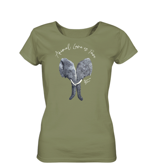 Damen T-Shirt Elefant Love
