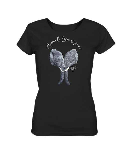 Damen T-Shirt Elefant Love