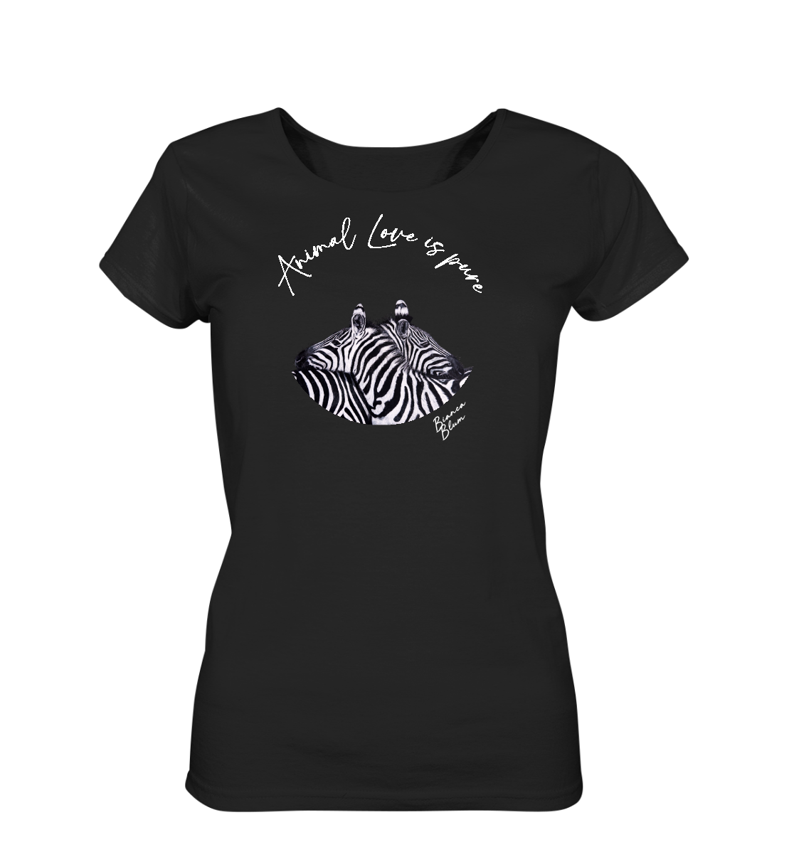 Damen T-Shirt Zebra Love