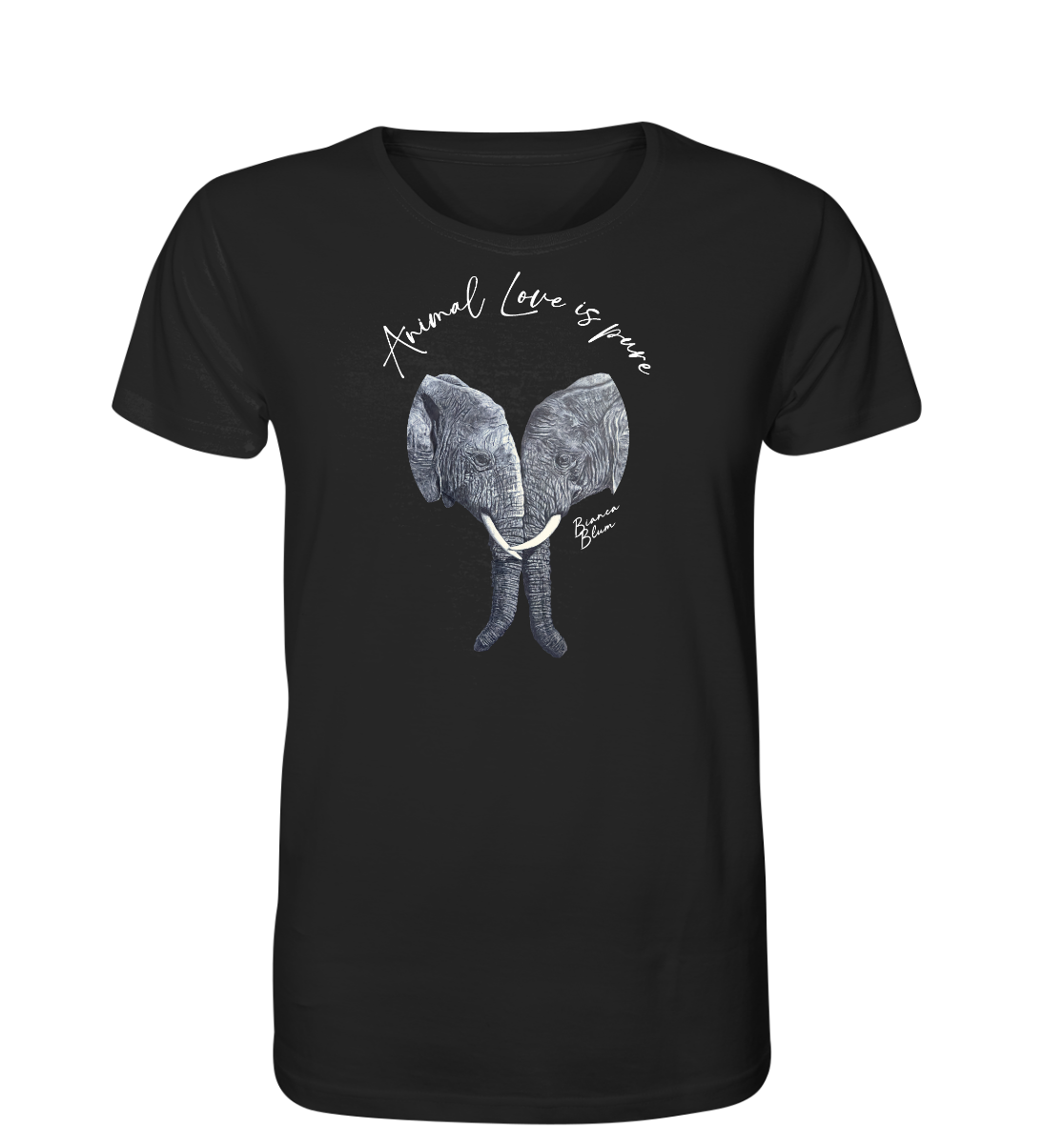 Herren T-Shirt Elefant Love