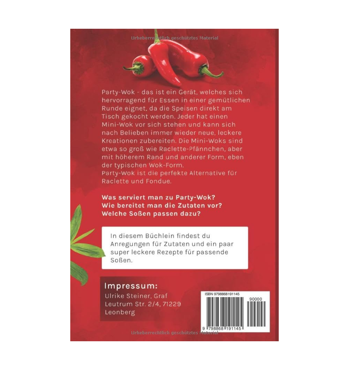 Buch von UlrikeSteiner, "PartyWok"_Back