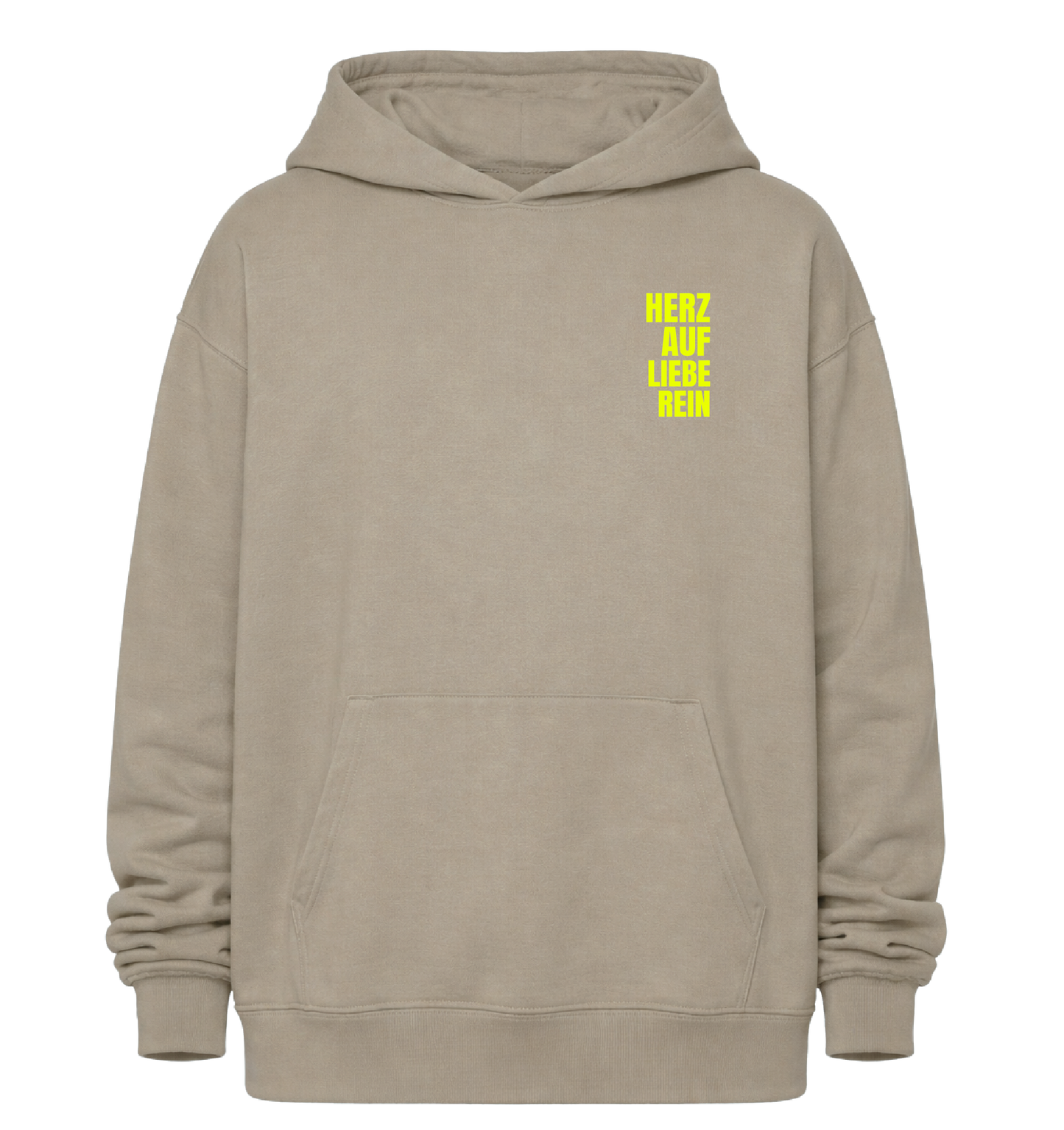 Unisex Oversized Hoodie - Herz Auf Liebe Rein