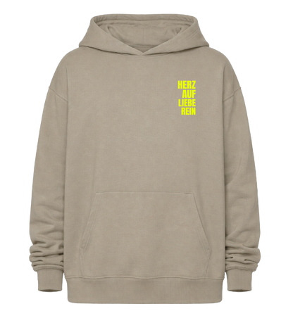 Unisex Oversized Hoodie - Herz Auf Liebe Rein