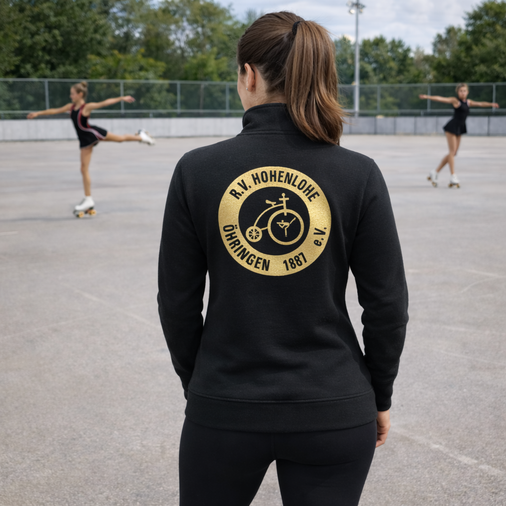 Damen Sweatjacke - RV Öhringen Rollkunstlauf Gold Edition V1
