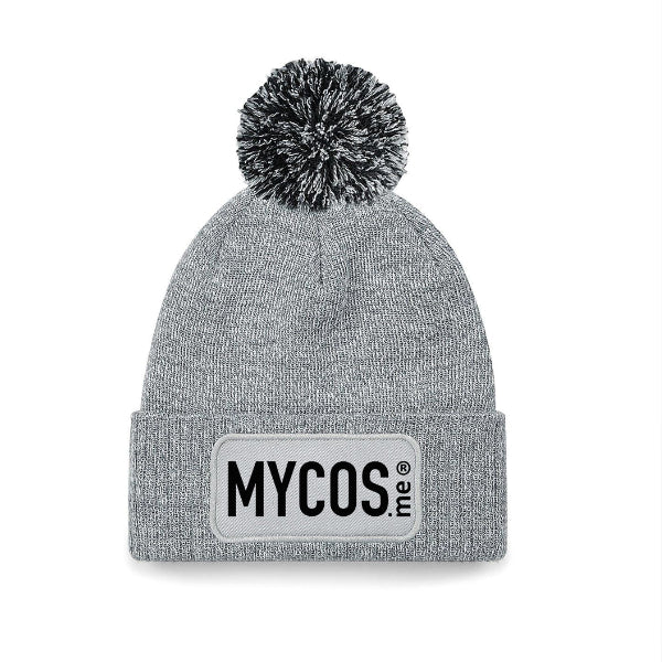 Beanie Winter Pompon MYCOS.me® Grey
