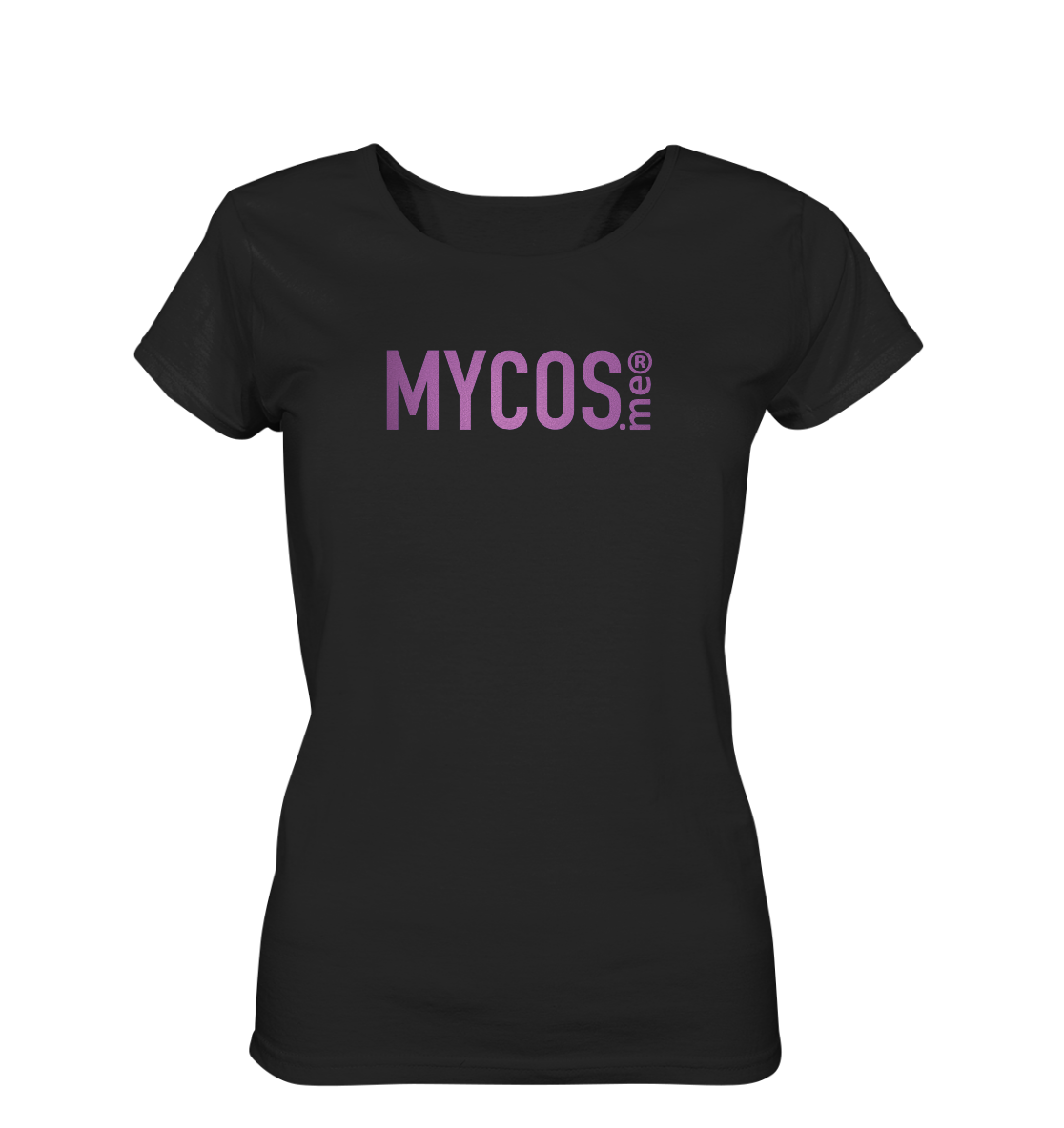 Damen T-Shirt MYCOS.me® - Black-Sparkling Pink