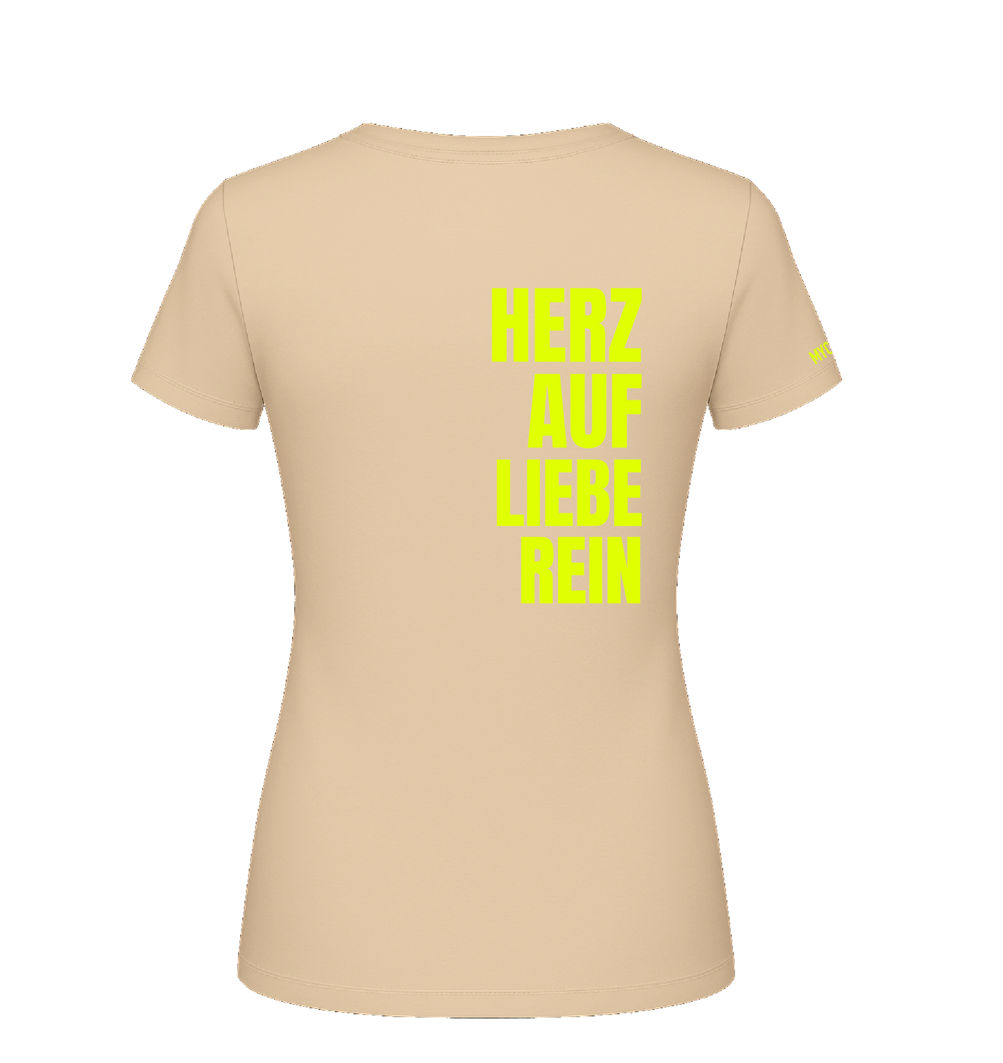 Damen T-Shirt - Herz auf Liebe rein