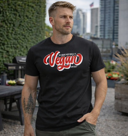 Herren T-Shirt Brave New World is VEGAN