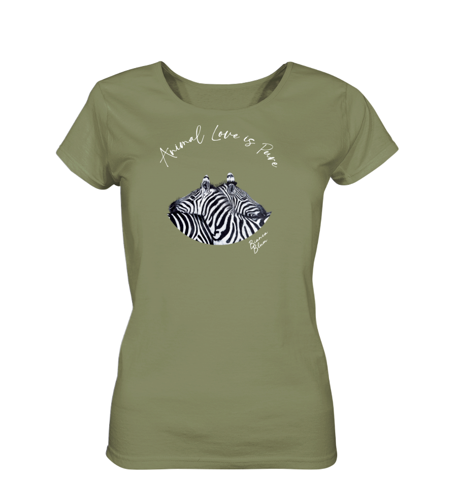 Damen T-Shirt Zebra Love