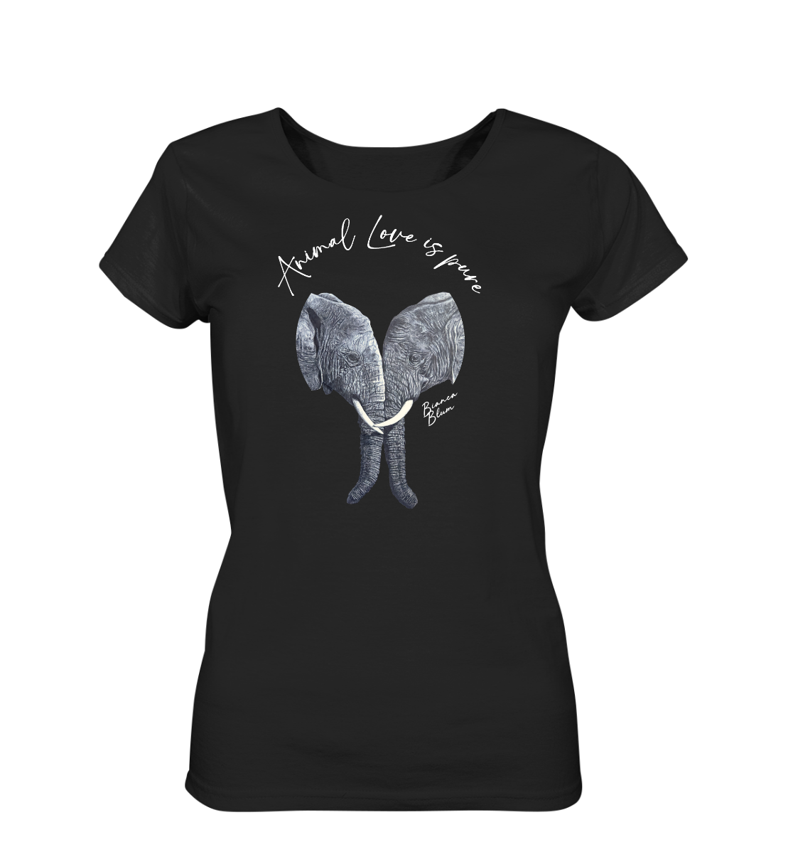 Damen T-Shirt Elefant Love