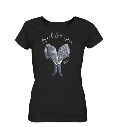 Damen T-Shirt Elefant Love