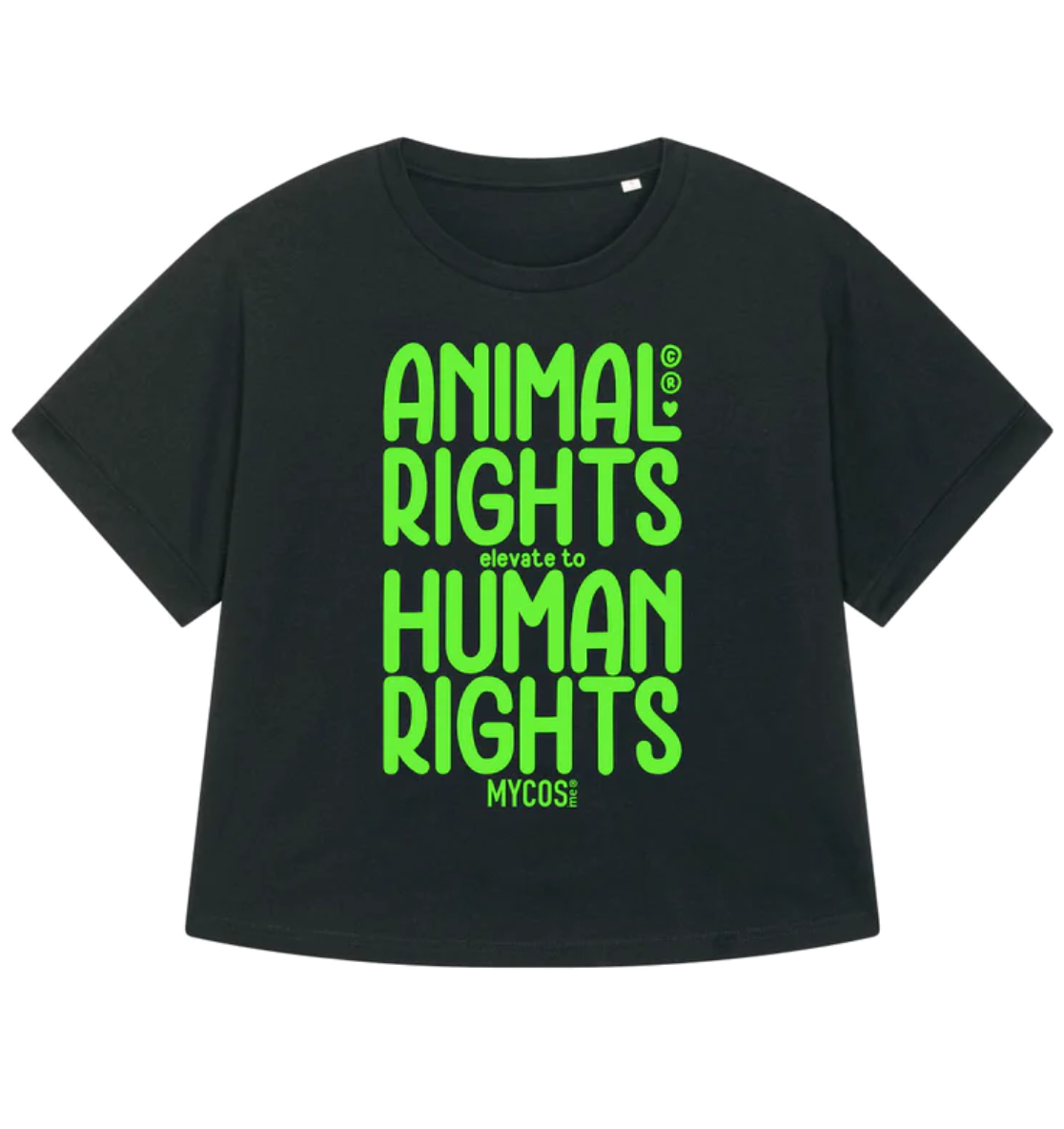 Vegan Damen T-Shirt Oversized Animal Rights (Einzelstück)